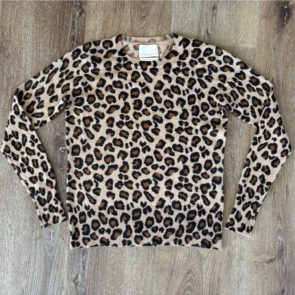 Cynthia Rowley Leopard Print Sweater